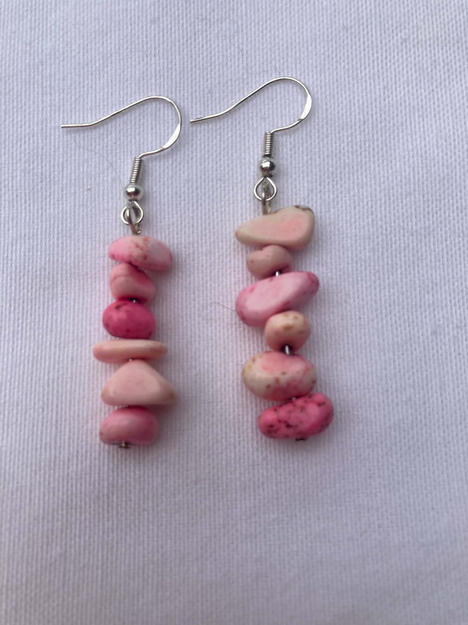 Pink Turquoise Earrings