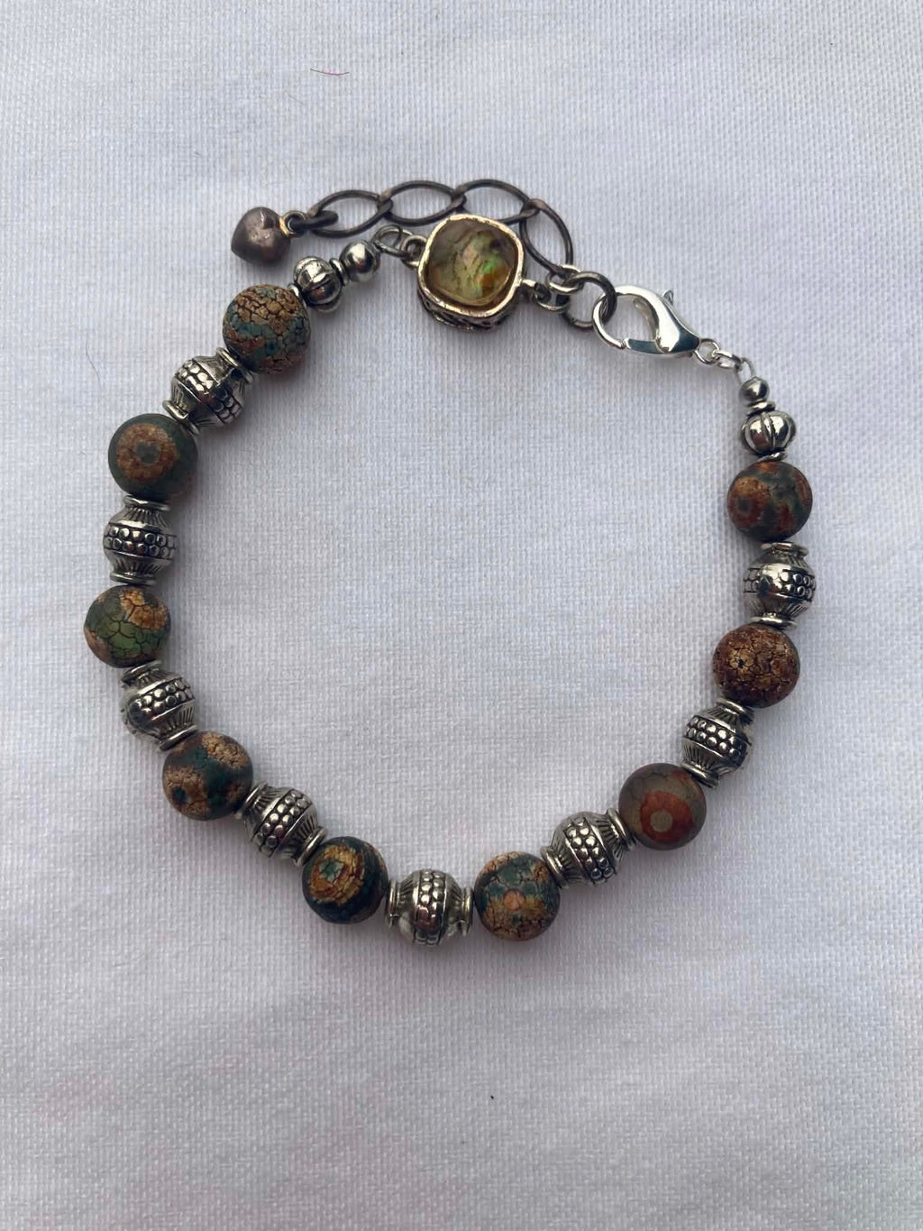 Earth Mama Bracelet - Tibetan DZI & Silver - Limited Edition