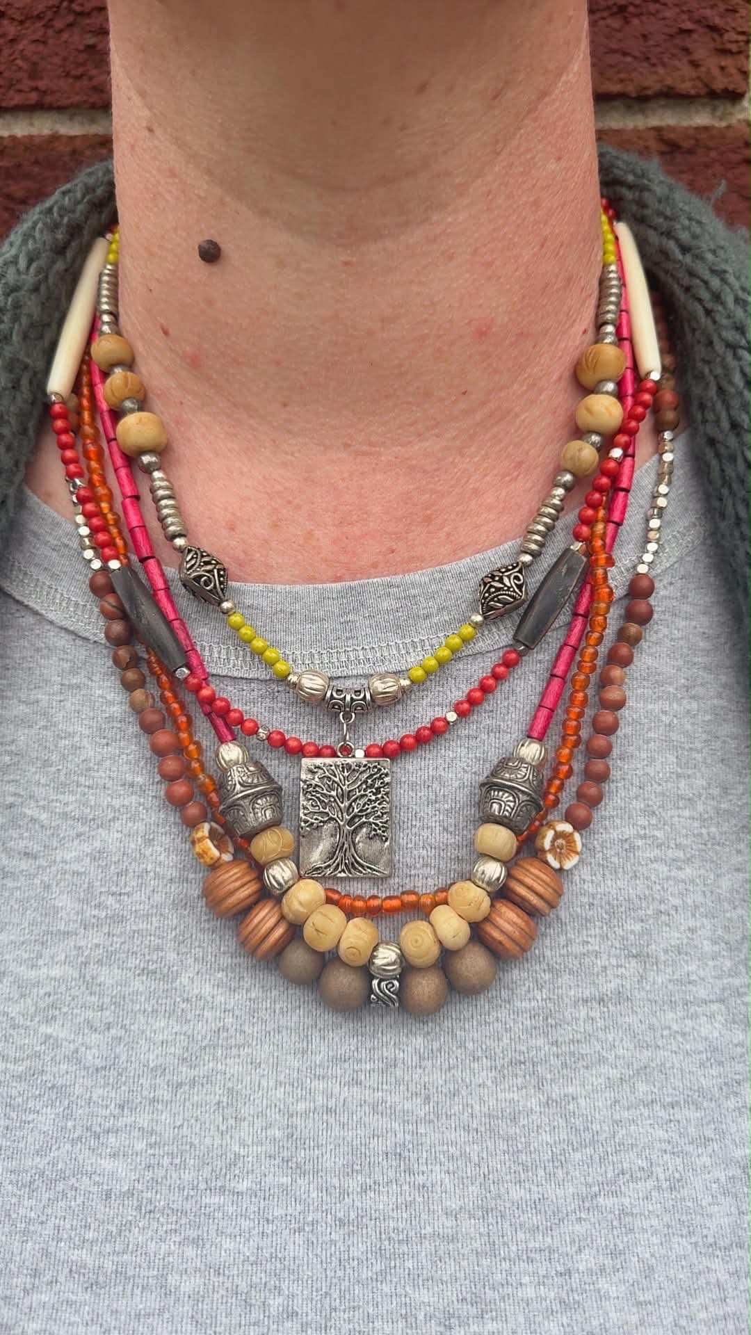 Take Up Space — Five-Strand Bohemian Statement Necklace