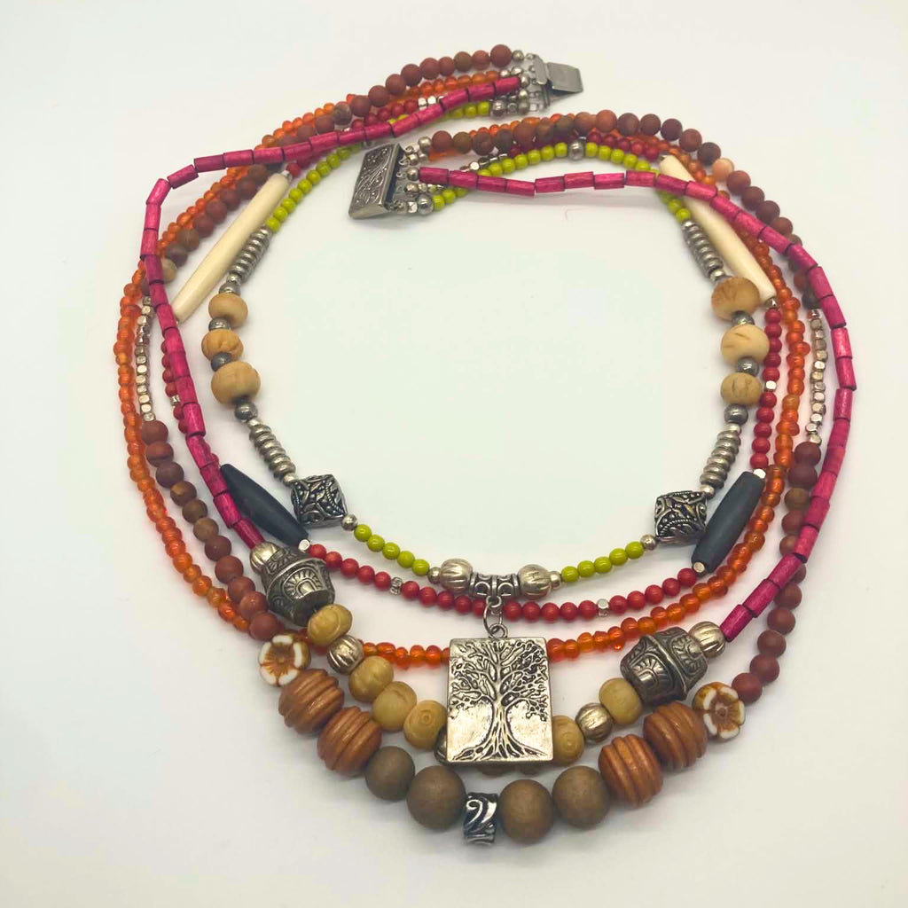 Take Up Space — Five-Strand Bohemian Statement Necklace