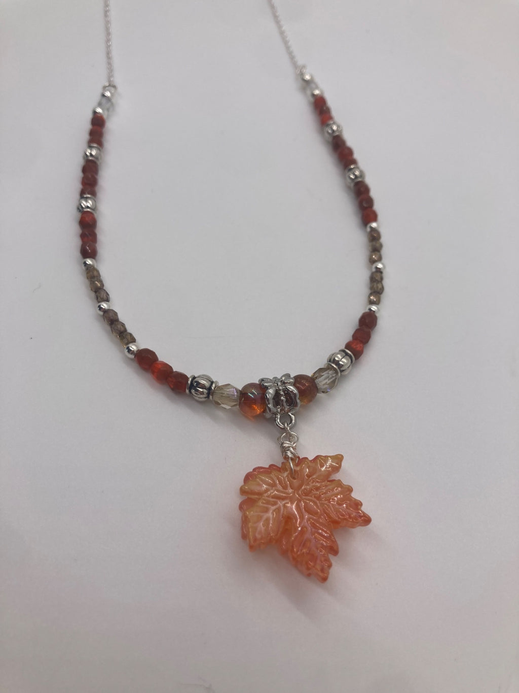 October Ember — Czech Glass Necklace & Earring Set