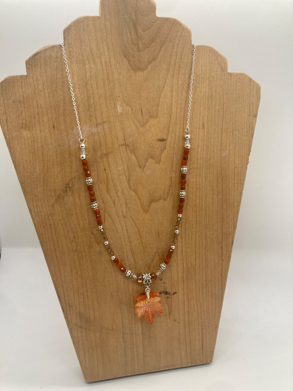 October Ember — Czech Glass Necklace & Earring Set