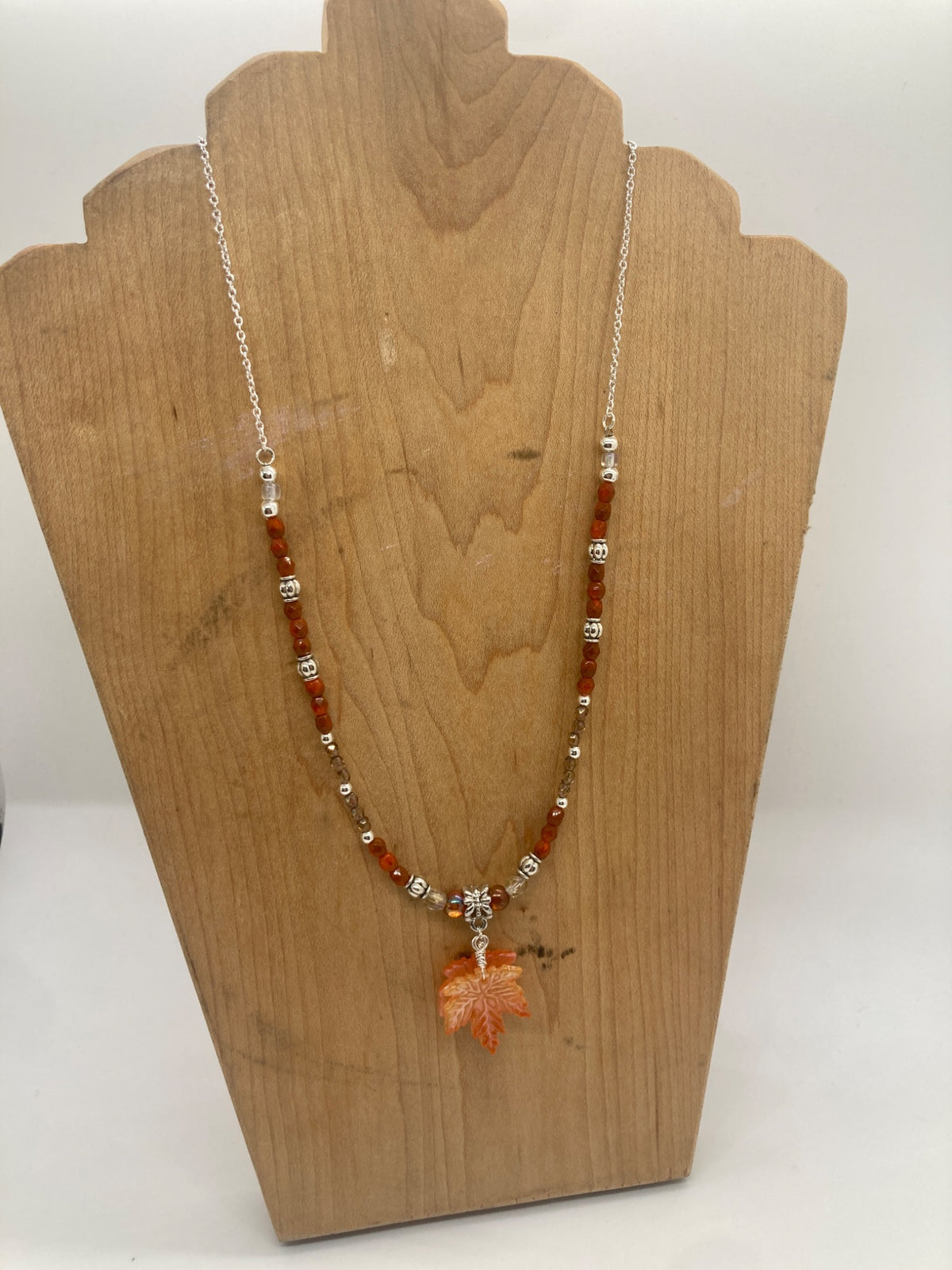 October Ember — Czech Glass Necklace & Earring Set