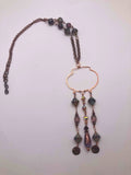 The Violet Conjuring | Handcrafted Copper Cauldron & Czech Glass Statement Necklace