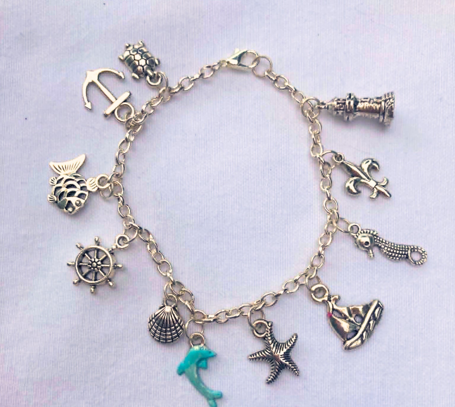 Sapphire Tide Charm Bracelet