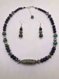 Ritual Relic — Agate Dzi & African Turquoise Jasper Necklace Set