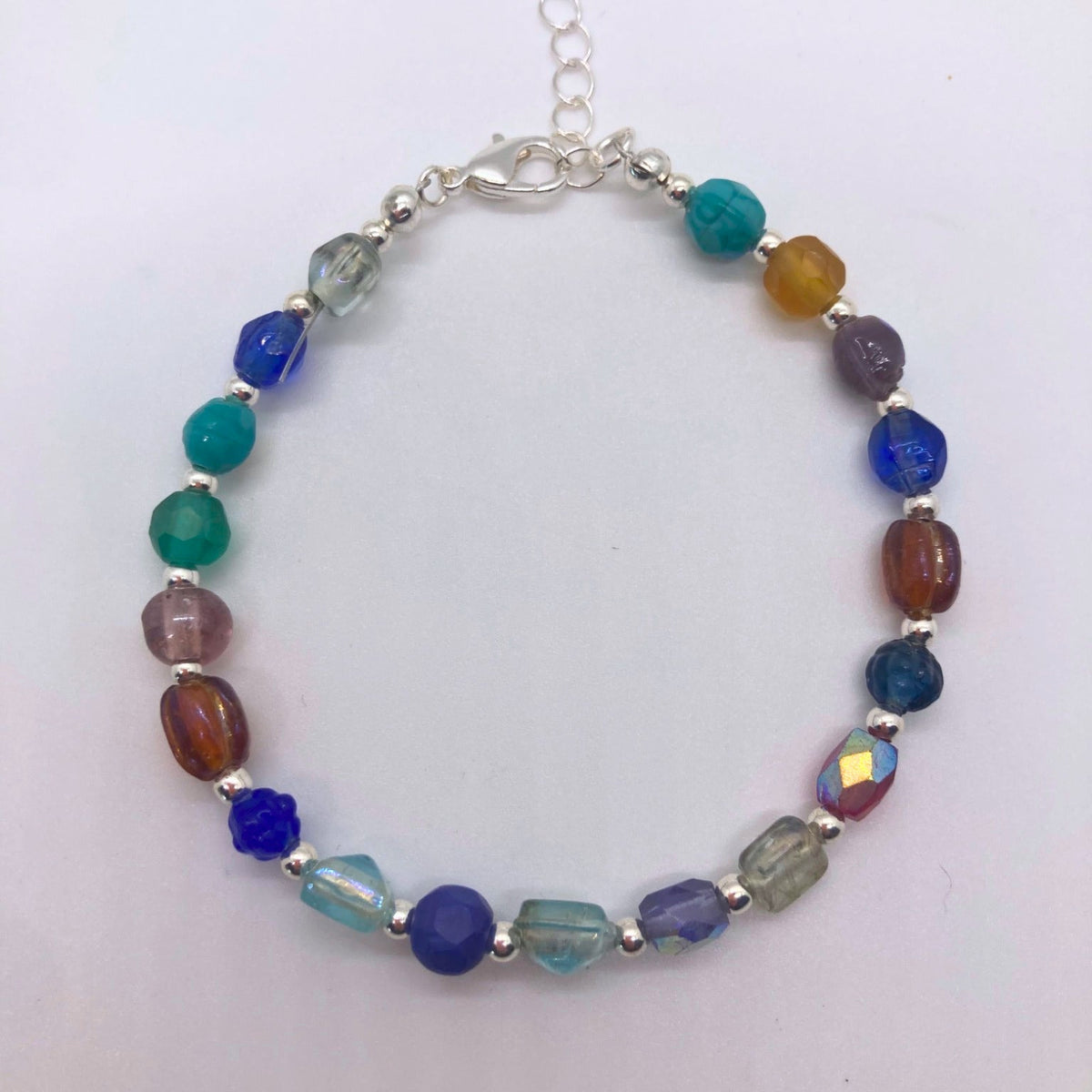 Wandering Muse — Mixed Glass Bead Bracelet