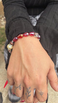 After Midnight Bracelet - Pearls and Czech Glass