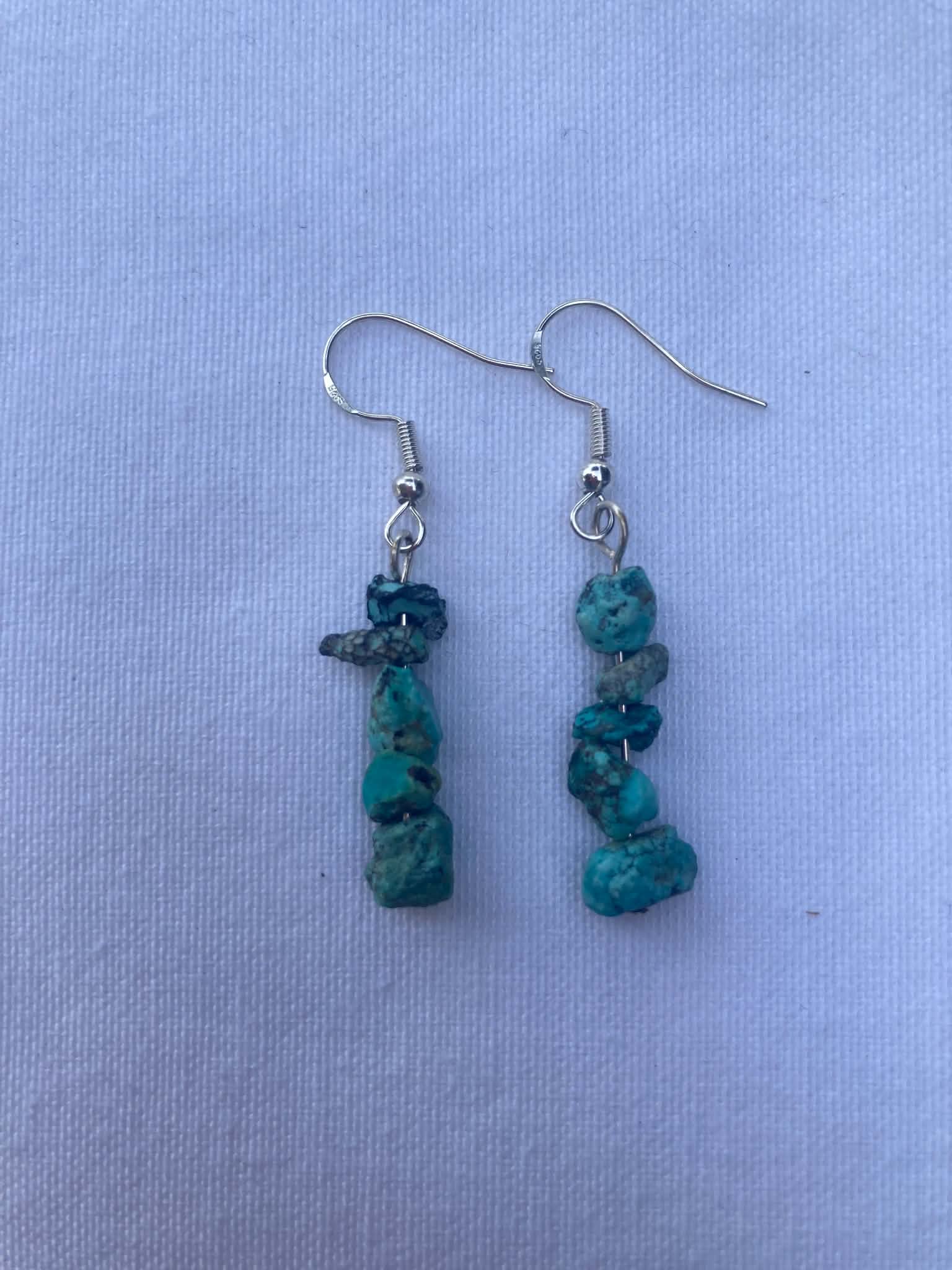 Sleeping Beauty Turquoise Chip Earrings