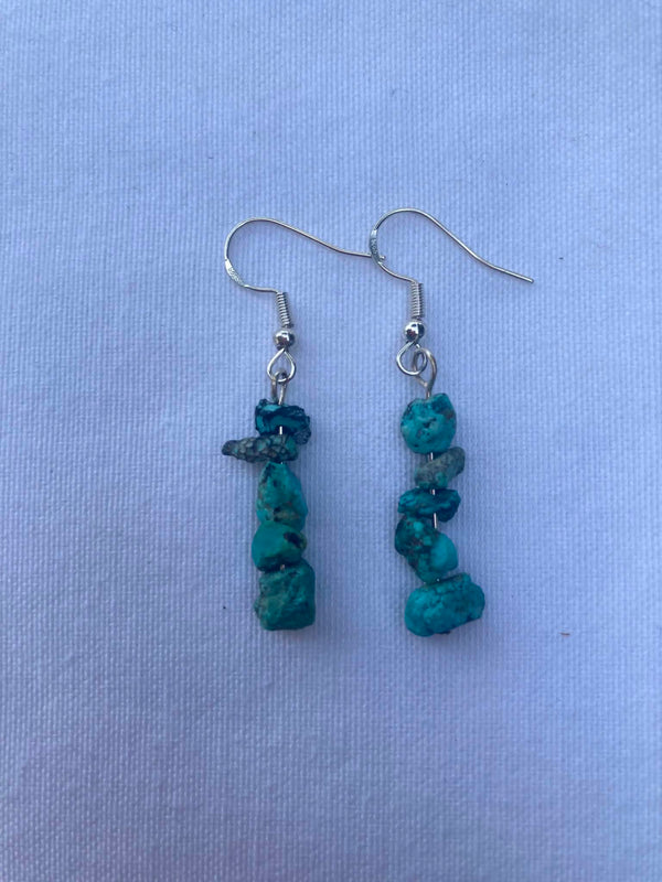 Sleeping Beauty Turquoise Chip Earrings